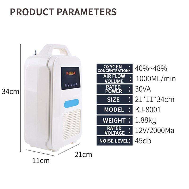 Next Day Delivery 1L/m Mini Portable Oxygen Concentrator For Outdoor Indoor Car use - Able Oxygen