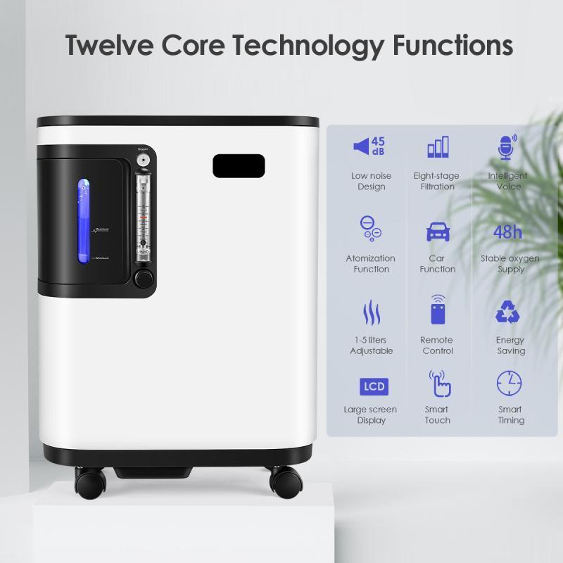 93% High Purity 1-3L/min Adjustable Oxygen Concentrators With LED For Household - Able Oxygen