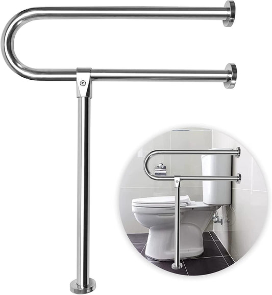 Handicap Grab Bars Rails Foldable Toilet Flip Up Arm Rails