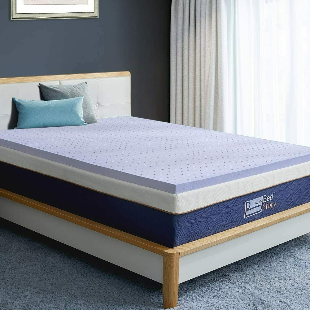 Mattress Topper Memory Foam Lavender CertiPUR-US Certified