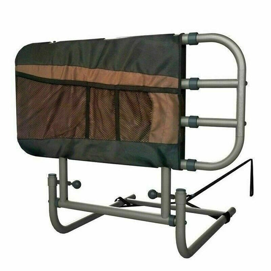 Meubon Adjustable Folding Bed Rails for Seniors & Elderly Adults I Medical Hospital Side Support for Enhanced Safety