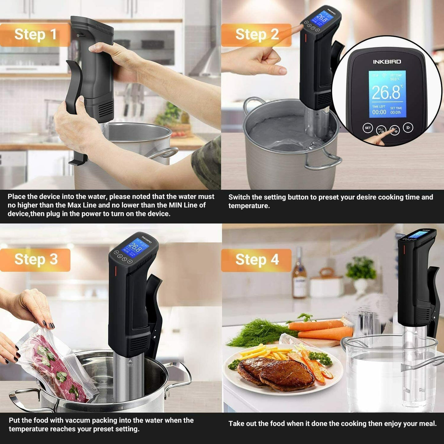 Sous Vide Cooker Precision Cookers WiFi Immersion Circulator