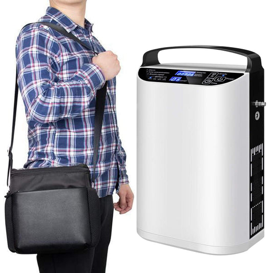 1L-5L/min Pulse Flow Portable Oxygen Concentrator With 3 Hour Battery Carry Bag - Mayerwood Retail