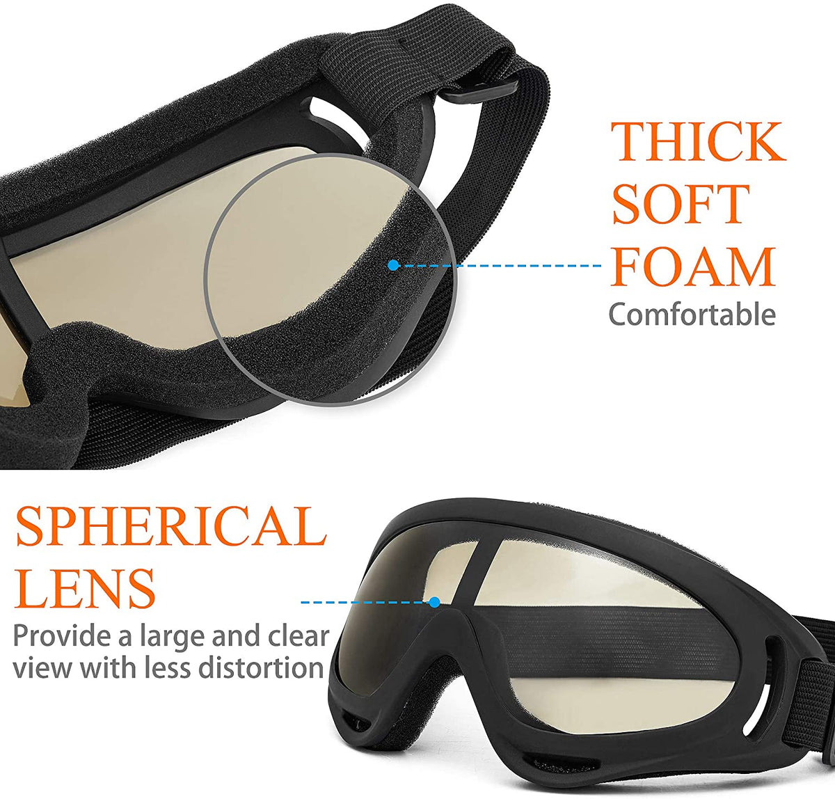 2 Pack Ski Goggles Snowboard Goggles for Men Women & Youth