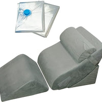 4PC Bed Wedge Pillow with Memory Foam - for Post Surgery