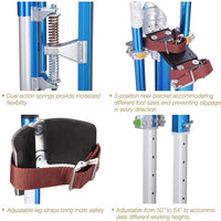 50 - 64 Aluminum Drywall Stilts Height Adjustable Lifts Tool