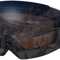 Premium Ski Goggles PRO - Frameless, Interchangeable Lens 100% UV400 Protection Snow Goggles for Men & Women