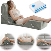 6PCS Orthopedic Bed Wedge Pillow Set Adjustable Pillows