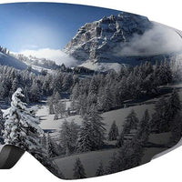 Premium Ski Goggles PRO - Frameless, Interchangeable Lens 100% UV400 Protection Snow Goggles for Men & Women