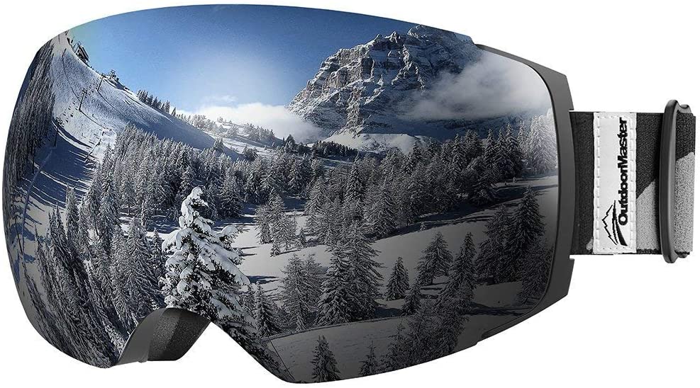 Premium Ski Goggles PRO - Frameless, Interchangeable Lens 100% UV400 Protection Snow Goggles for Men & Women