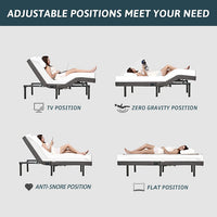 Adjustable Bed Frame Twin XL Electric Massage Adjustable Bed