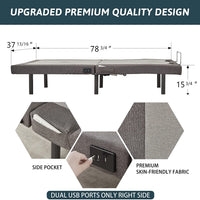Adjustable Bed Frame Twin XL Electric Massage Adjustable Bed