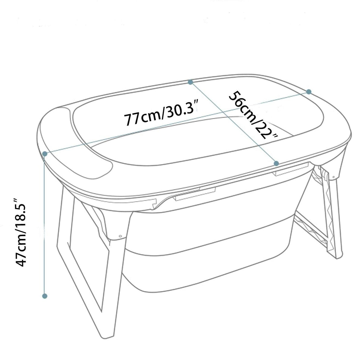 Baby Bath tub Large Portable Folding Collapsible Baby