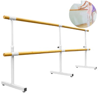 Ballet Barre 13FT Freestanding Bar Double Pine Dancing