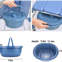 Bedside Commode Chair Lightweight Rolling Shower Chair