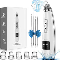 Blackhead Remover Pore Vacuum Upgraded Facial Cleaner Electric Acne Comedone Whitehead Extractor Tool-5 Suction Power 5 Probes Kit