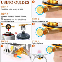 Camping Gas Stove Portable Backpacking stove with Piezo