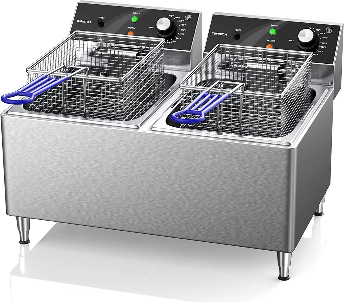 Commercial Deep Fryer I Dual Tank with Basket Countertop