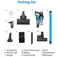 Cordless Vacuum Cleaner 23000Pa Powerful Suction LED Touch