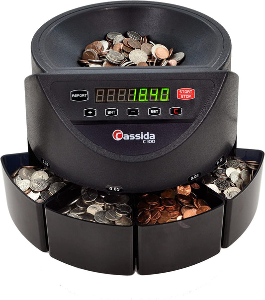 Electronic Coin Sorter/Counter Countable coins 1¢ 5¢ 10¢ 25¢