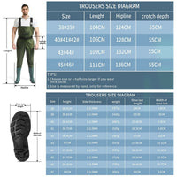 Fishing Wader Waterproof Chest Wader Bootfoot Nylon/PVC