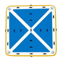 Floating Fishing Dock PVC Inflatable Dock Platform 8x8 ft w/