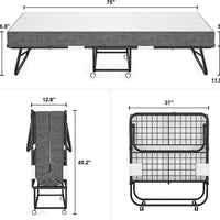 Folding Rollaway bed with mattress for adults with Memory