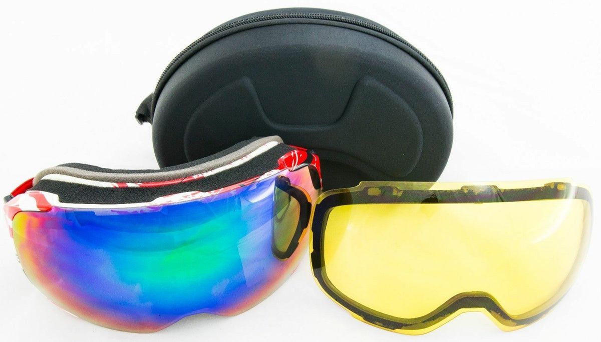 Goggles Ski Snowboard with 2 anti fog dual Magnetic lenses