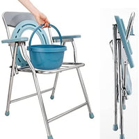 Heavy Duty Folding Medical Bedside Commode with Removable