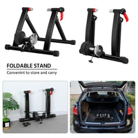 Bike Trainer Stand Magnetic Bike Trainer w/6 speed Level for Indoor stationary Exercise, Black