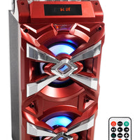 Karaoke Machine NYC Acoustics X-Tower Bluetooth Karaoke Machine System w/LED's+(2) Wireless Mics