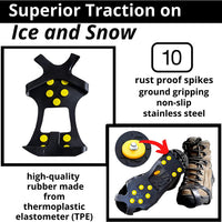 Ice Cleats Crampons Shoe Boot Spikes Ice Grippers