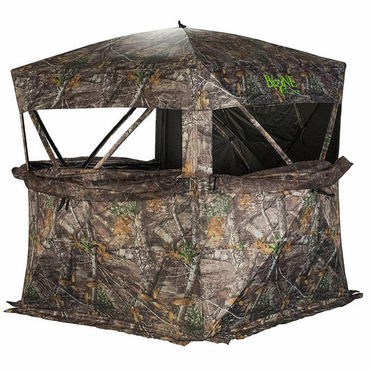 Hunting Ground Blind 3 Durable Person Outside Hunting Ground Blind, Mossy Oak
