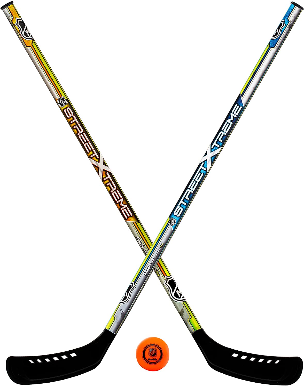 Hockey Set - Includes 2 Street Hockey Sticks and 1 Street Hockey Ball - Official NHL Licensed Product - Perfect Hockey Starter Set for Kids