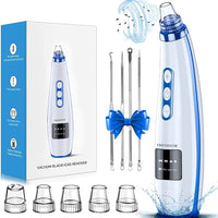 Blackhead Remover Pore Vacuum Upgraded Facial Cleaner Electric Acne Comedone Whitehead Extractor Tool-5 Suction Power 5 Probes Kit