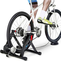 Bike Trainer Stand Magnetic Bike Trainer w/6 speed Level for Indoor stationary Exercise, Black