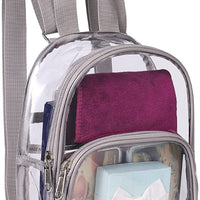 Clear Mini Backpack Stadium Approved, Water proof Transparent Backpack