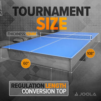 4 Piece Ping Pong Table Top for Pool Table - Includes Ping Pong Net Set - Full Size Table Tennis Conversion Top for Billiard Tables