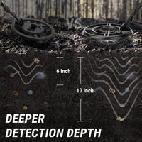 Metal Detector for Adults, Professional Waterproof Adjustable High Accuracy Metal Detector, 10 inches Detection Depth