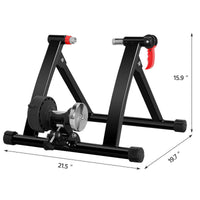 Bike Trainer Stand Magnetic Bike Trainer w/6 speed Level for Indoor stationary Exercise, Black