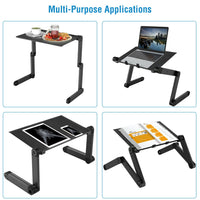 Laptop Desk Foldable Bed Table Folding Breakfast Tray Portable Lap Standing Desk