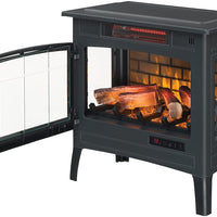 Electric Fireplace Stove 3D Infrared Portable Indoor Space Heater  with Remote Control