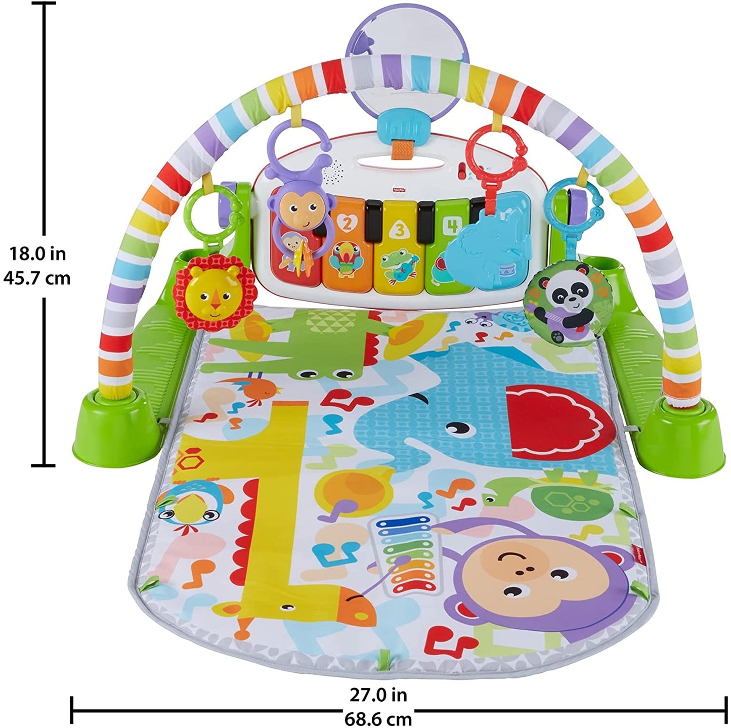 Fisher-Price Deluxe Kick 'n Play Piano Gym, Green, Gender Neutral