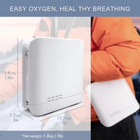 6L Portable Medical Grade Pulse Flow Oxygen Concentrator With Detachable Battery and Sieve Bed MU668