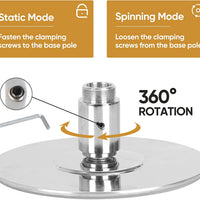 Dancing Pole Spinning Static Kit Portable Removable Stripper Pole Adjustable 7.3ft - 8.85ft