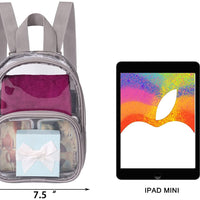 Clear Mini Backpack Stadium Approved, Water proof Transparent Backpack
