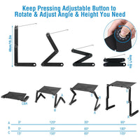 Laptop Desk Foldable Bed Table Folding Breakfast Tray Portable Lap Standing Desk