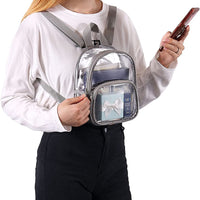 Clear Mini Backpack Stadium Approved, Water proof Transparent Backpack