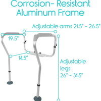 Toilet Rail Bathroom Safety Frame Medical Railing Helper Bariatric Assist Handrail Grab Bar