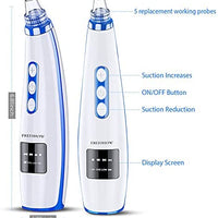 Blackhead Remover Pore Vacuum Upgraded Facial Cleaner Electric Acne Comedone Whitehead Extractor Tool-5 Suction Power 5 Probes Kit